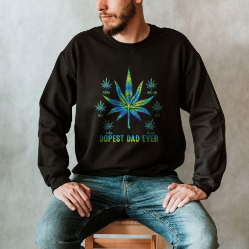 Dopest Dad Ever Leaf Weed Stoner Cannabis Unisex T-Shirt