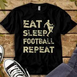 Eat Sleep Football Repeat Vintage T-Shirt