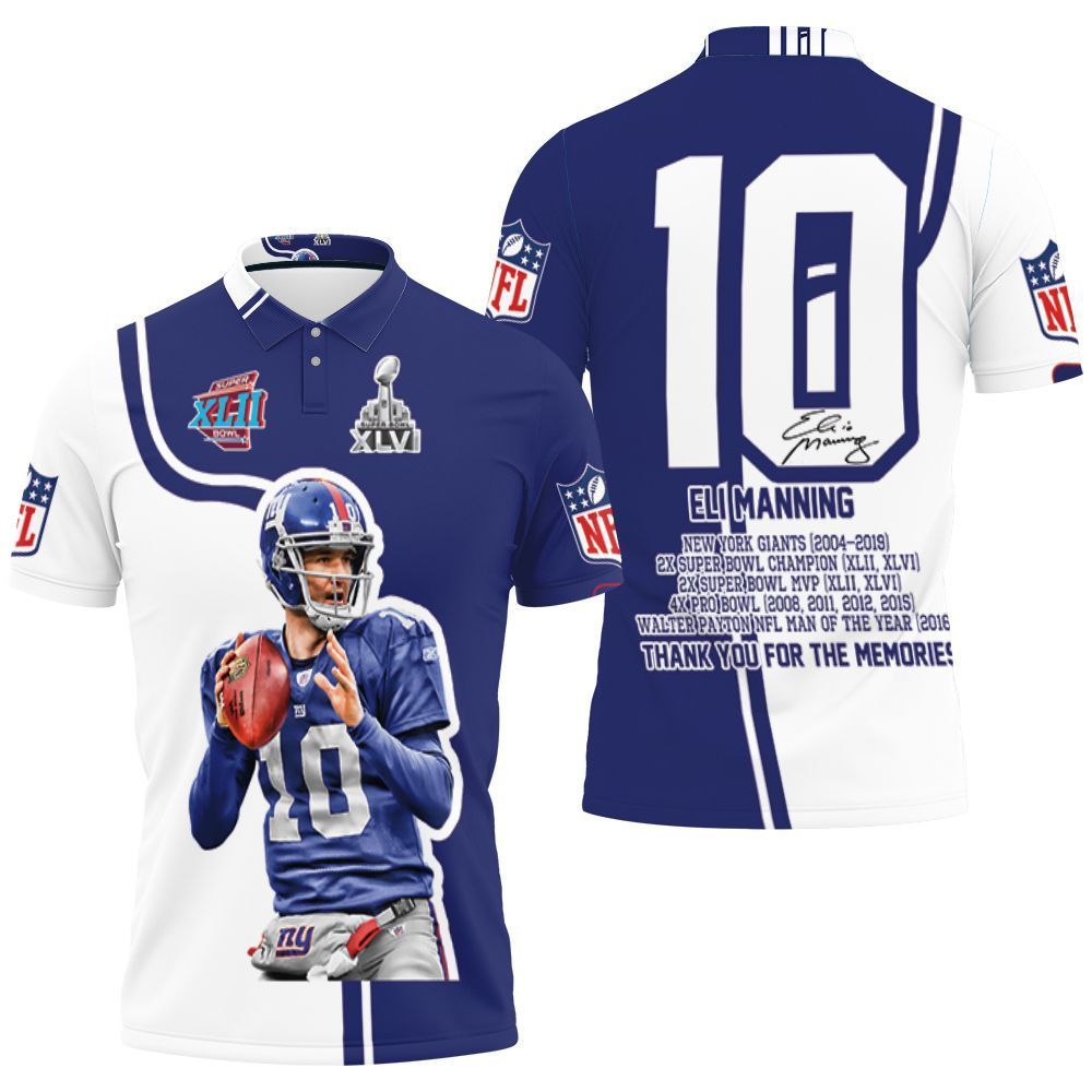 Eli Manning New York Giants Fan 3d Polo Shirt Jersey All Over Print Shirt 3d T-shirt