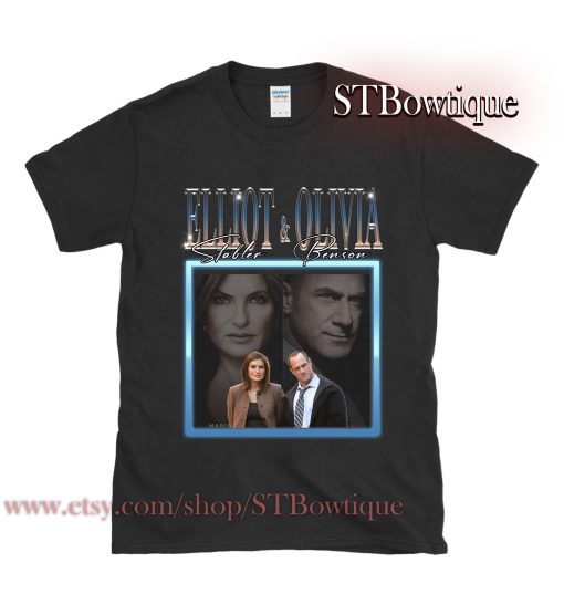 Elliot Stabler And Olivia Benson Vintage 90s Law And Order Svu Couple Unisex T-Shirt