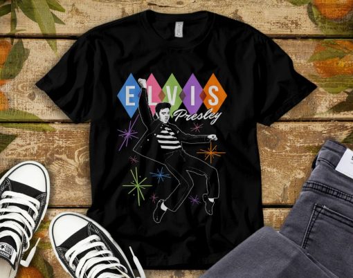 Elvis Presley Official Dancing Star Rock Music T-Shirt