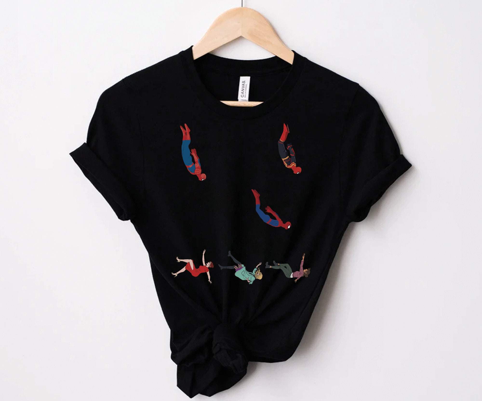 Falling Spidermans Save Their Girls Unisex T-Shirt