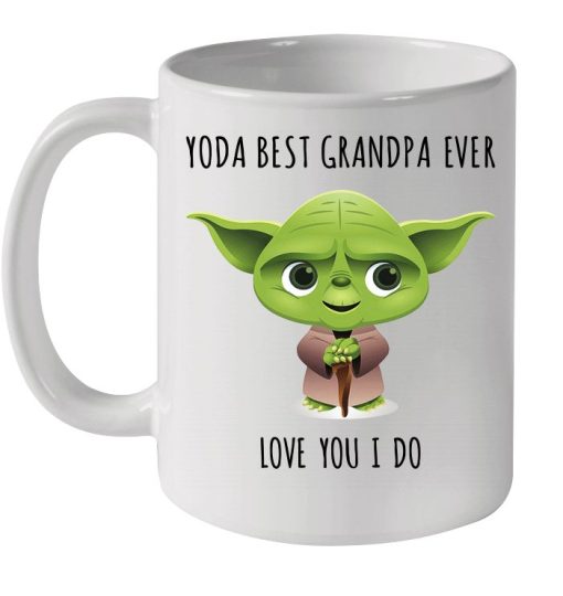 Father’s Day Yoda Best Grandpa Love You I Do Premium Sublime Ceramic Coffee Mug White