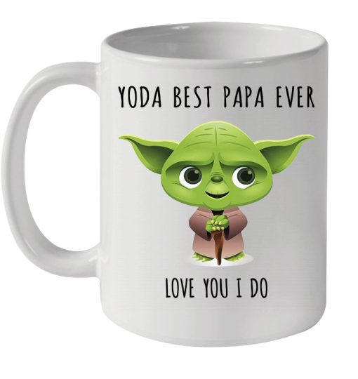 Father’s Day Yoda Best Papa Love You I Do Premium Sublime Ceramic Coffee Mug White