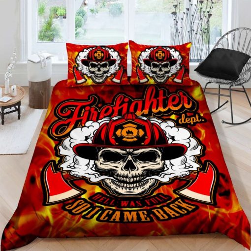 Firefighter Hell Was Full So I Came Back Cotton Bedding Sets