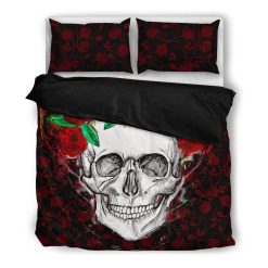 Flower Skull Bedding Set