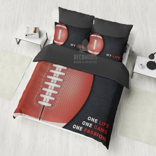 Football Bedding Set, Sport Bedspread, American Football Duvet Cover, Inspirational Quote Bedding Set