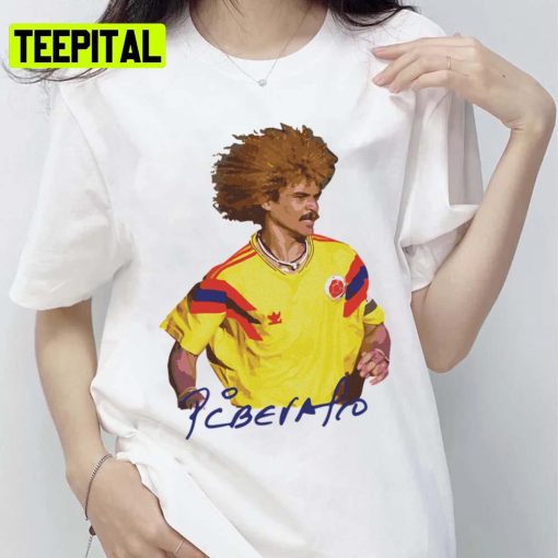 Football Legends Carlos Valderrama Funny Art Unisex T-Shirt