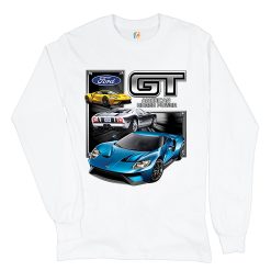 Ford Gt American Horse Power Sports Race Car Licensed Loong Sleeve Shirt