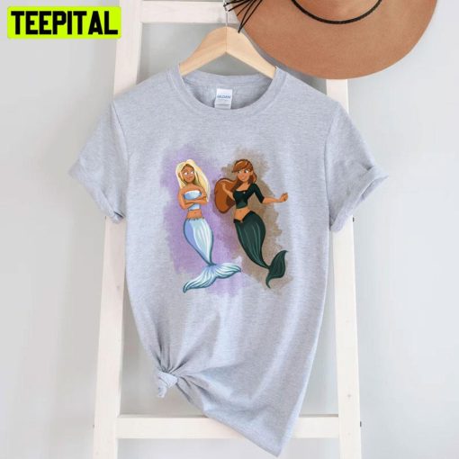 Frozen Sisters Anna And Elsa Mermaid Unisex T-Shirt