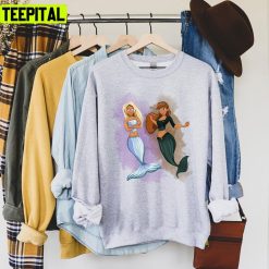 Frozen Sisters Anna And Elsa Mermaid Unisex T-Shirt