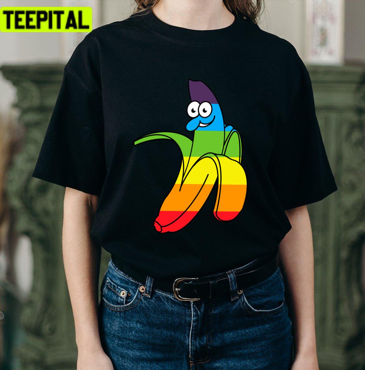 Fruity Banana Lbgt Pride Month Lgbtq+ Support Unisex T-Shirt