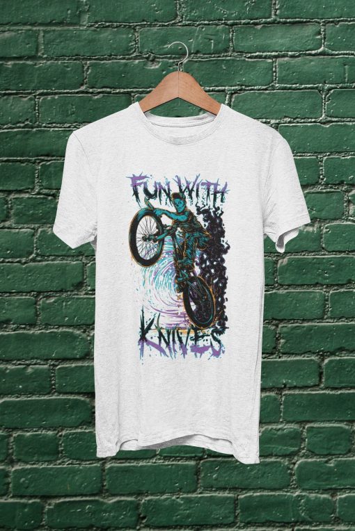 Fun With Knives Funny Biker Unisex T-Shirt