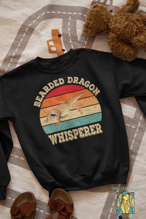 Funny Bearded Dragon Whisperer Lizard Reptile Retro Bearded Dragon Unisex T-Shirt