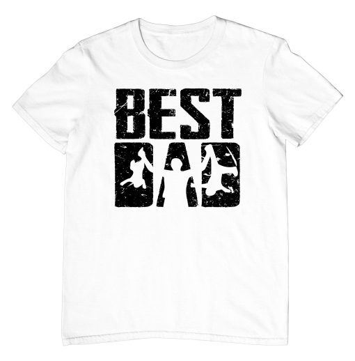 Funny Best Dad Silhouette Playing With Kids Father’s Day Unisex T-Shirt