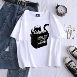 Funny Cat Murderous Cat How To Get Away With Murder Unisex T-Shirt