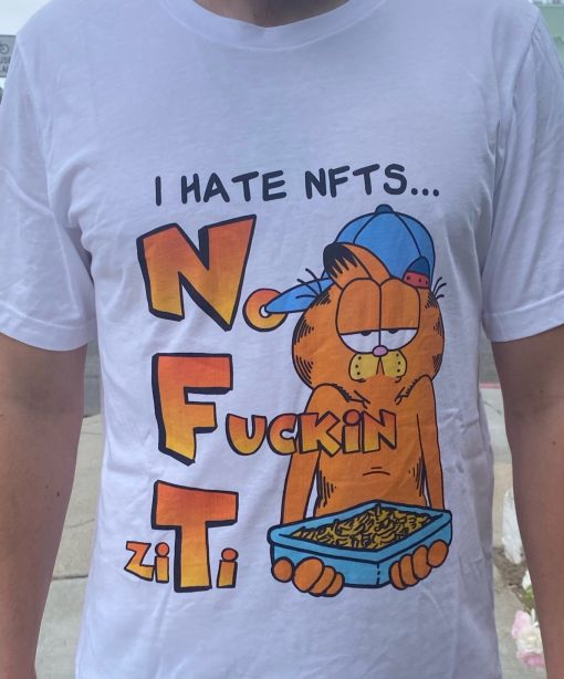 Funny Garfield I Hate Nft No Fuckin Ziti Nft Unisex T-Shirt