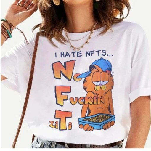 Funny Garfield I Hate Nft No Fuckin Ziti Nft Unisex T-Shirt