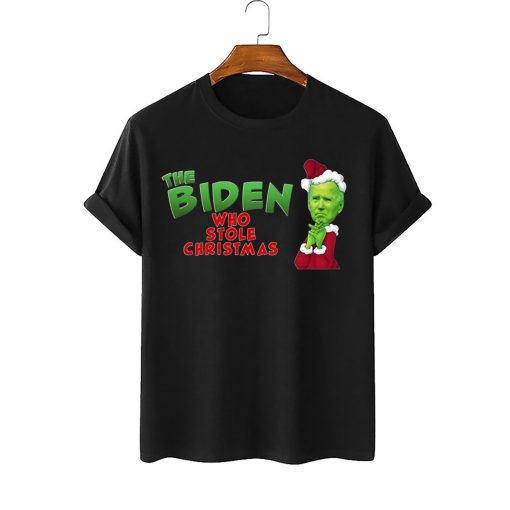 Funny Green Biden Who Stolen Christmas Unisex T-Shirt