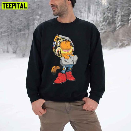 Garfield Wearing A Hoodie By A Bathing Ape Unisex T-Shirt