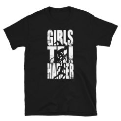 Girls Tri Harder Girl Triathlete T-Shirt