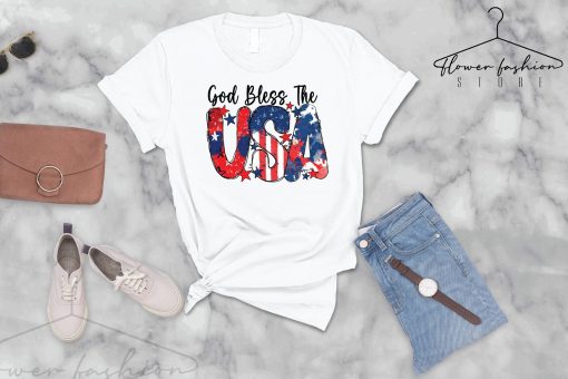 God Bless The Usa 4th Of July Celebration Pride Usa Flag Unisex T-Shirt