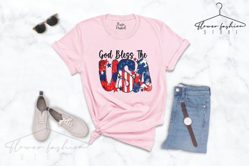 God Bless The Usa 4th Of July Celebration Pride Usa Flag Unisex T-Shirt