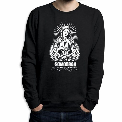 Gomorrah Loaded Mother of Jesus Mens Black Sweatshirt