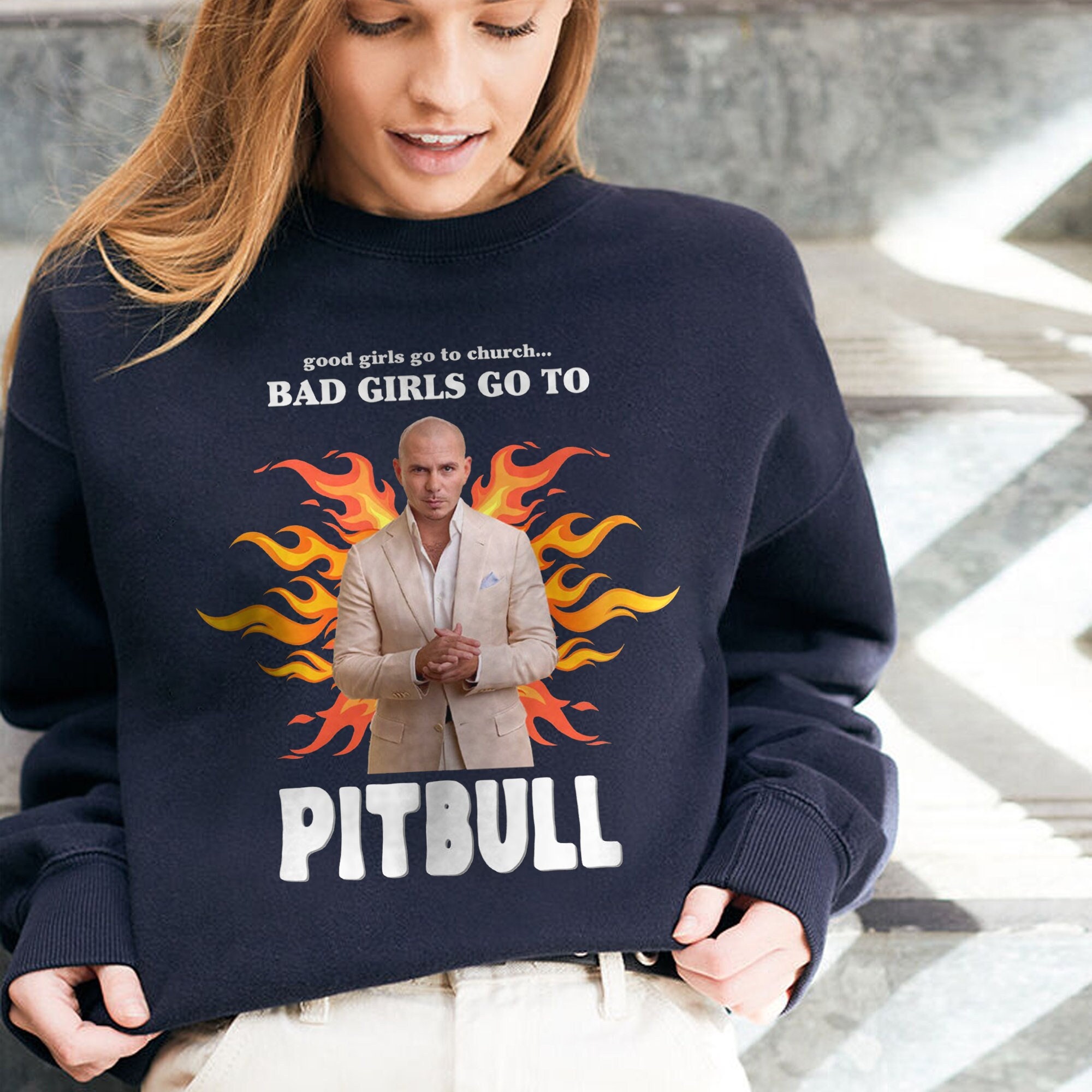 Good Girls Go To Church Bad Girls Go To Pitbull Unisex T-Shirt