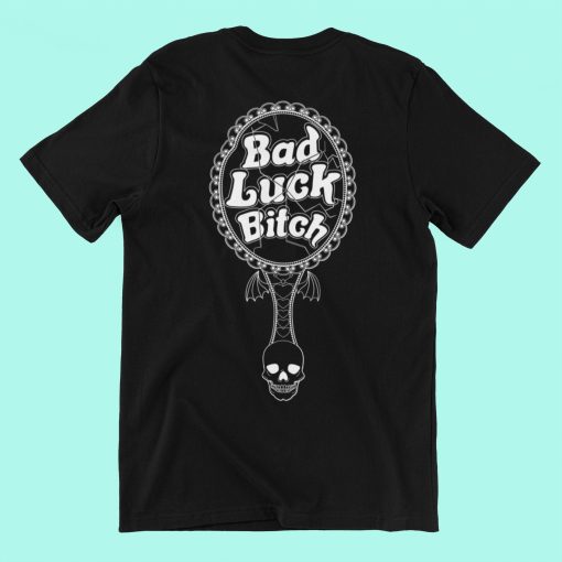 Gothic Vanity Hand Mirror Pastel Goth Bad Luck Bitch Vintage Unisex T-Shirt