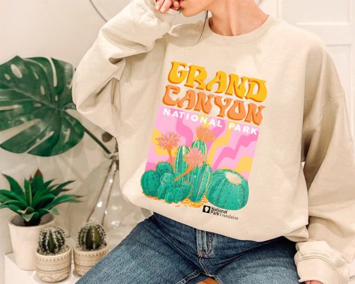 Grand Canyon National Parks Psychedelic Cacti Unisex Sweatshirt