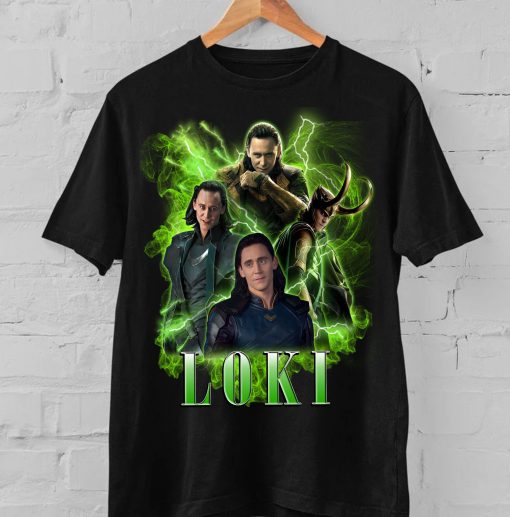 Green Vintage Art Loki Laufeyson Marvel Avengers Unisex T-Shirt