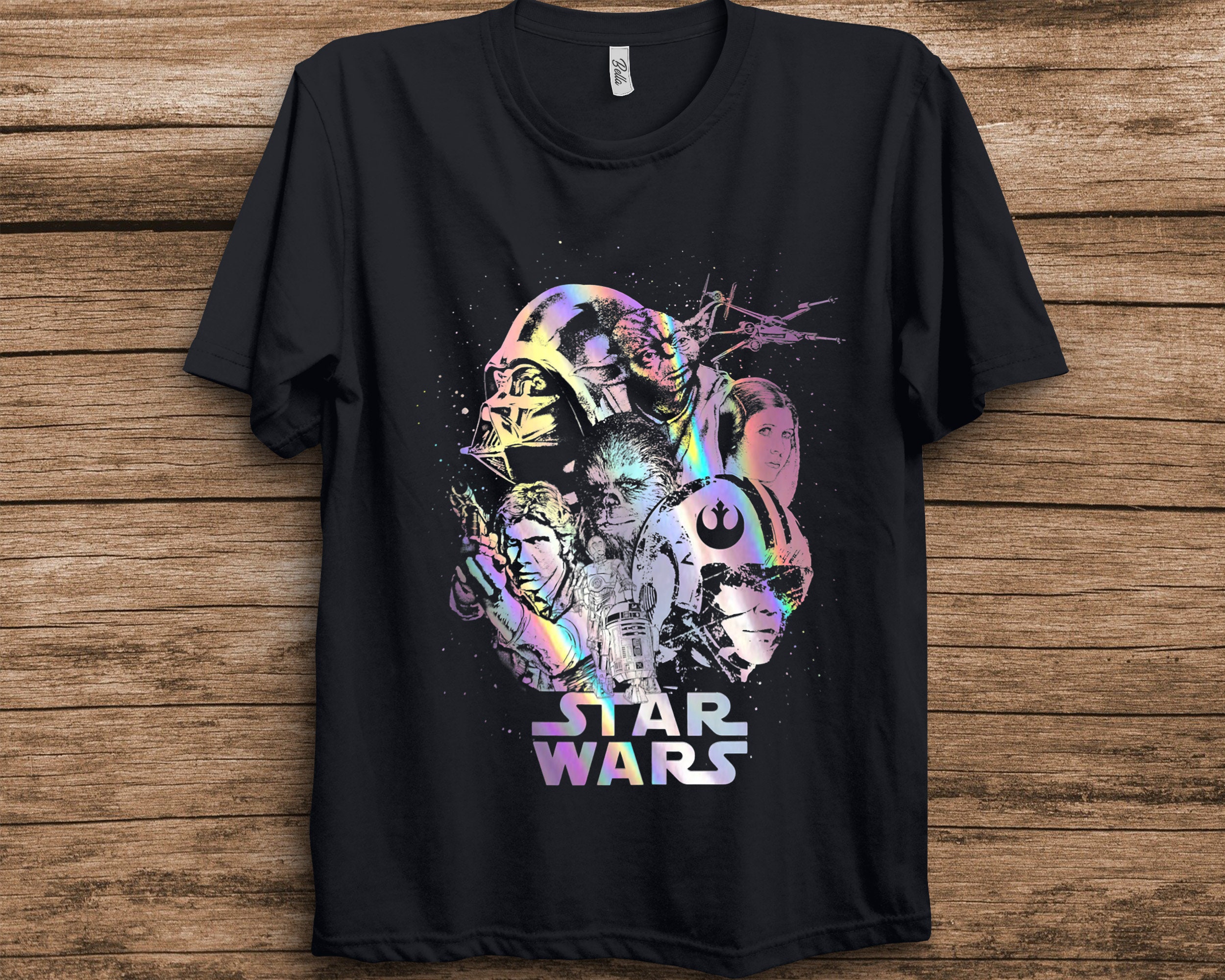 Group Shot Holographic Poster Star Wars Unisex T-Shirt