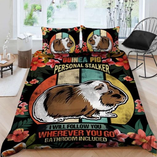 Guinea Pig Personal Stalker I Will Follow You Wherever You Go Bathroom Included Cotton Bedding Sets