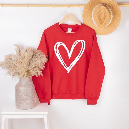 Hand Drawn Heart Unisex Sweatshirt