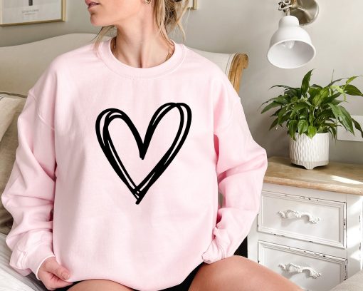 Hand Drawn Heart Unisex Sweatshirt