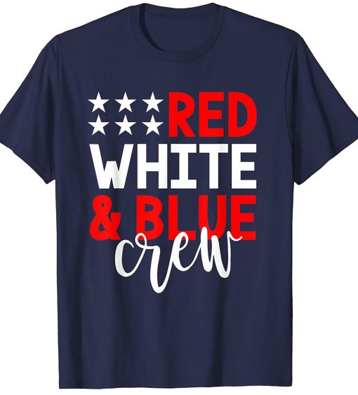 Happy 4th July Red White Blue Crew Freedom Usa Unisex T-Shirt