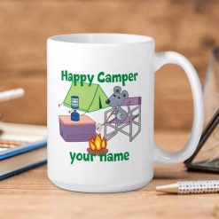 Happy Camper Mouse Premium Sublime Ceramic Coffee Mug White