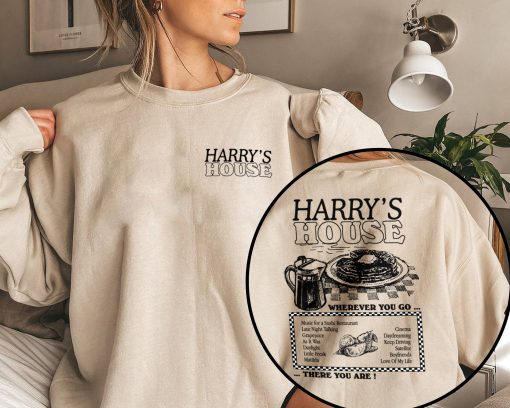 Harry House Wherever You Go Music For A Sushi Restaurant, Harry’s House Love On Tour 2022 Double Sided Unisex T-Shirt