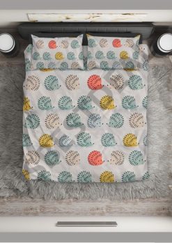 Hedgehog Orange Yellow Green Cotton Bedding Sets