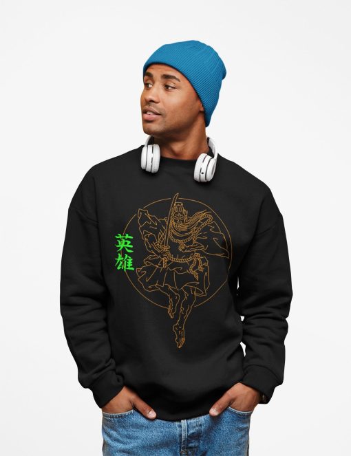 Hero Japanese Calligraphy Unisex Sweatshirt