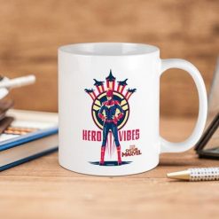 Hero Vibes Captain Marvel Premium Sublime Ceramic Coffee Mug White