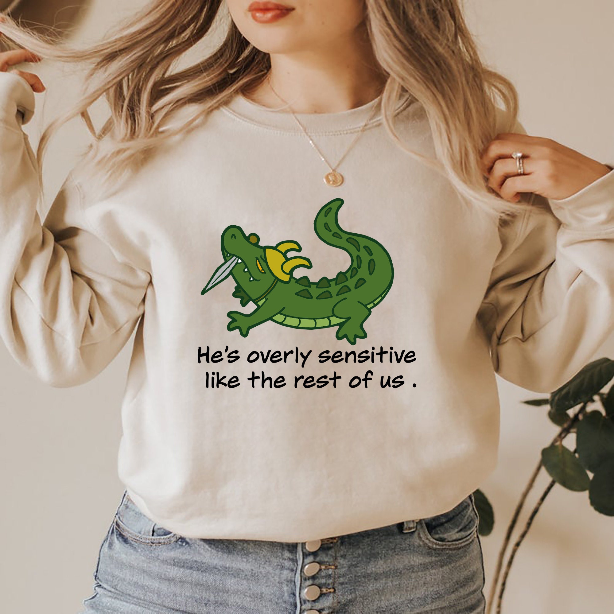 He’s Overly Sensitive Like The Rest Of Us Alligator Loki Unisex Sweatshirt