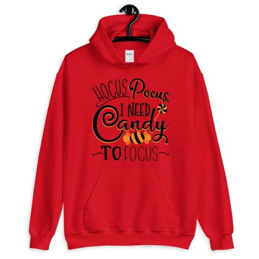 Hocus Pocus I Need Candy To Focus Cute Halloween Unisex Hoodie