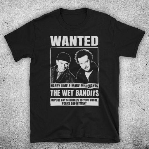 Home Alone Wet Bandits Wanted Poster Harry Marv Christmas Film Unisex T-Shirt