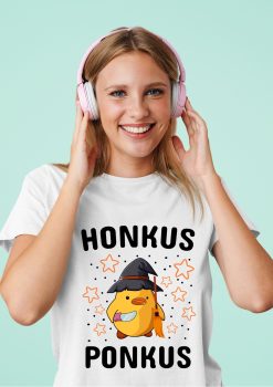 Honkus Ponkus Hocus Pocus Funny Ducky Graphic Spooky Unisex T-Shirt