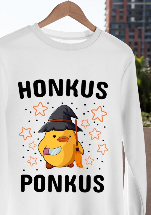 Honkus Ponkus Hocus Pocus Funny Ducky Graphic Spooky Unisex T-Shirt