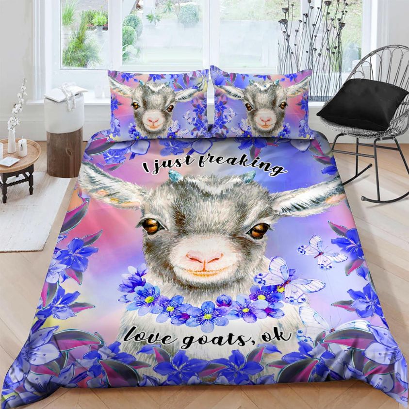 I Just Freaking Love Goats Ok Cotton Bedding Sets