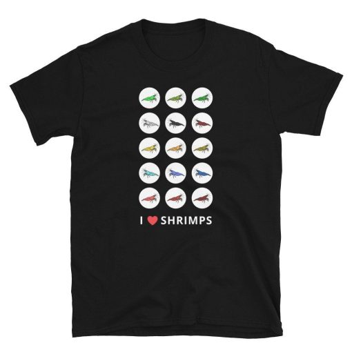 I love Shrimps – Freshwater Dwarf Cherry Shrimp Neocaridina Unisex Basic Softstyle T-Shirt