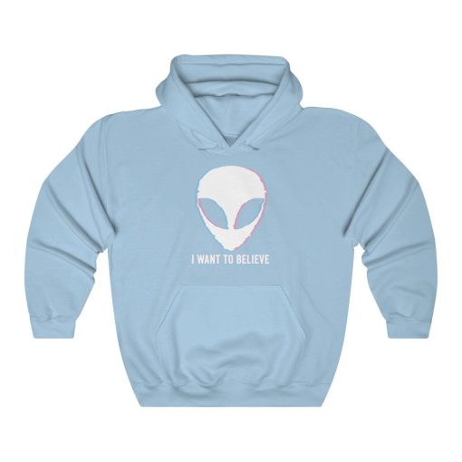 I Want To Believe Alien Head Trippy Ufo Unisex Hoodie